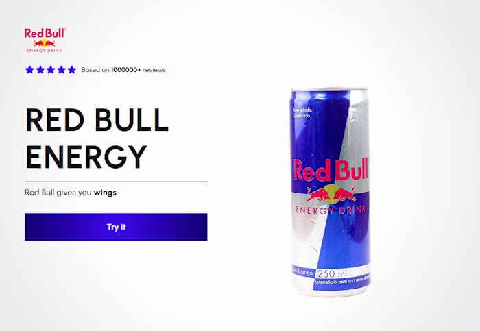 Landing Page - Red Bull (Portfolio Only)