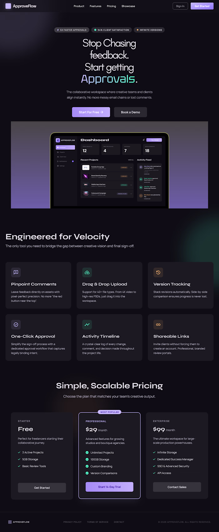 Approve Flow - Landing Page SaaS 