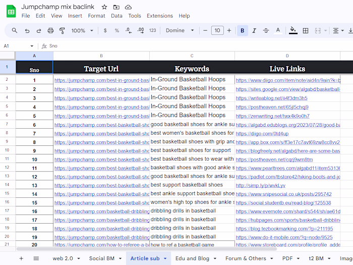 Mix backlink For Site