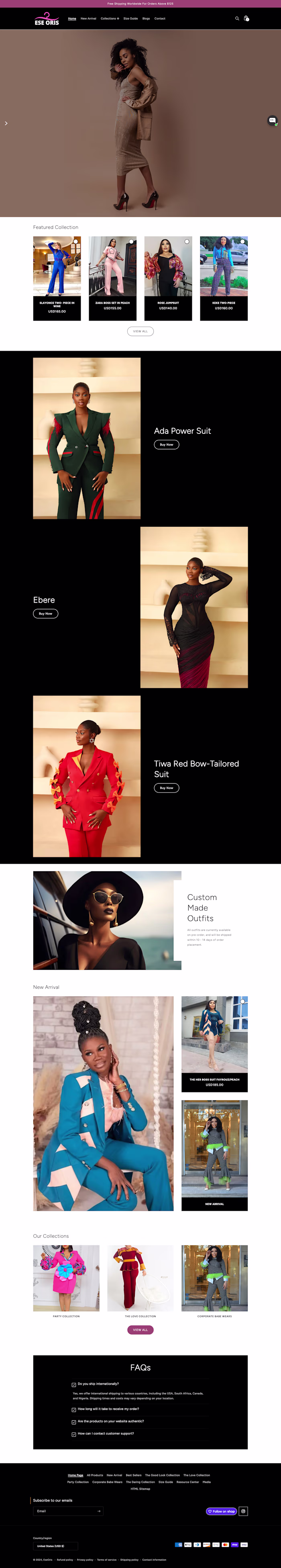 Shopify-Powered Women's Fashion Boutique