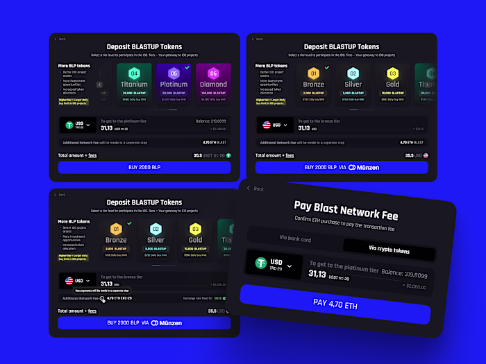 BlastUP IDO Flow UX | 5-Step Onboarding → 68% Conversion