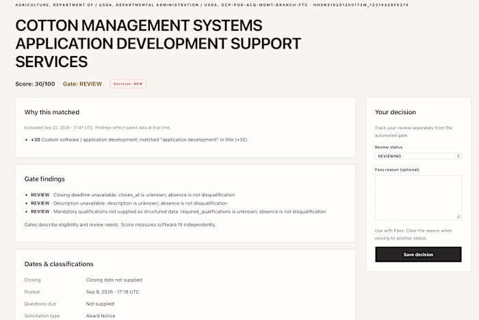 Atorasu — Procurement Intelligence System
