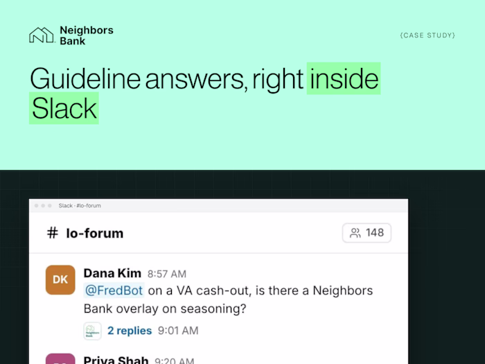 AI Slack Assistant for Loan Officers (13,000+ Answers)