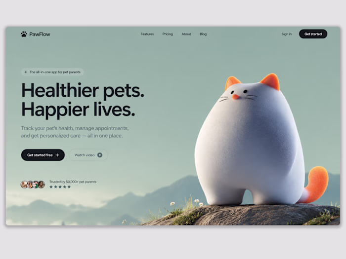 Building a pet SaaS hero
Soft
