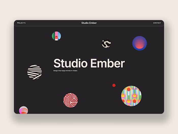 Studio Ember — Modern Portfolio Framer Template 
