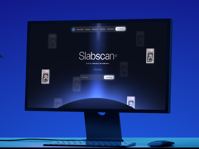 Framer Landing Page for Trading Card Startup Slabscan