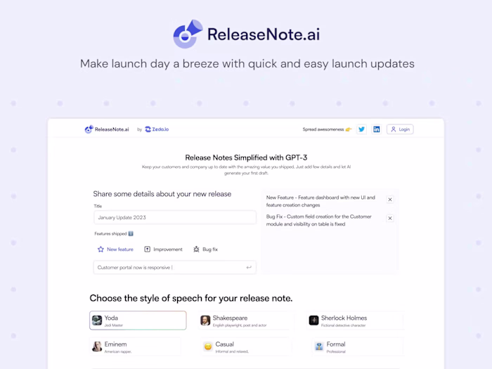 ReleaseNote AI