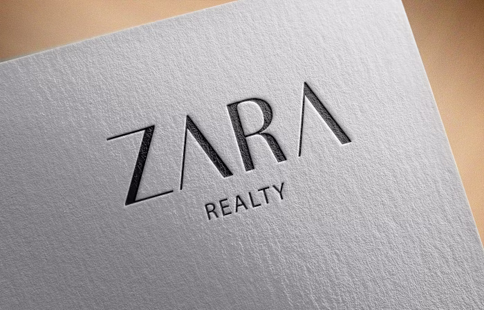 Zara realty logo and brand identity design