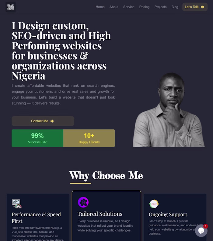 RANK WITH EBUBE - PERSONAL BRAND & WEB DEVELOPMENT SERVICE
