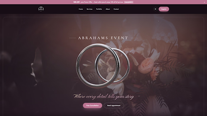 Abrahams Event — a wedding/event