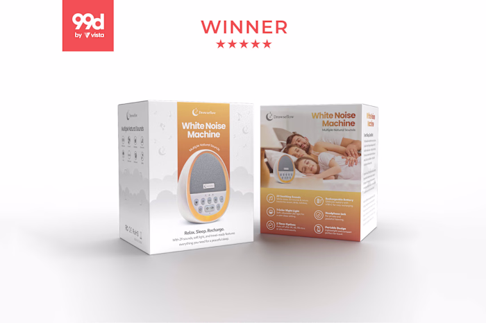 Noise Machine Packaging – Winning Design on 99designs
