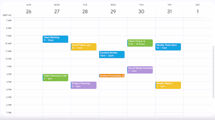 A mock email management project