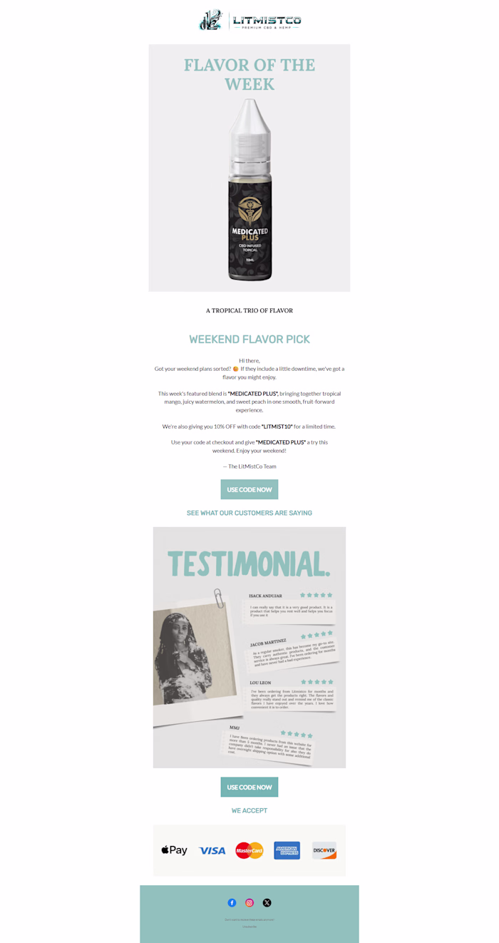 Email Campaign Design for an Ecommerce Brand