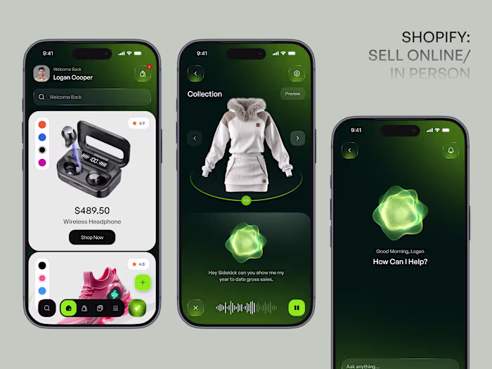 Shopify Mobile App Concept UI/UX Design