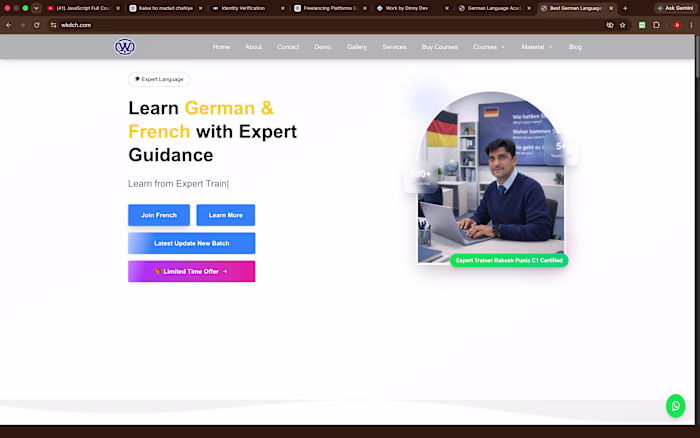 German Language Academy website developed
