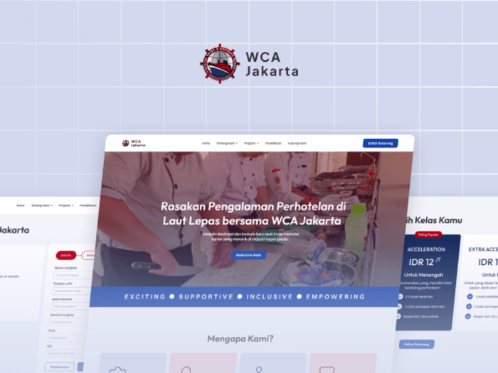 Redesign World Cruise Academy Jakarta Website