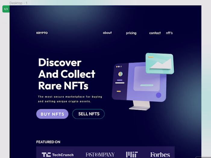 Responsive Web Design for Crypto purchasing