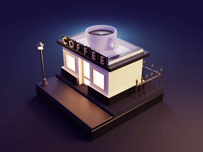 Low-poly Coffee Shop