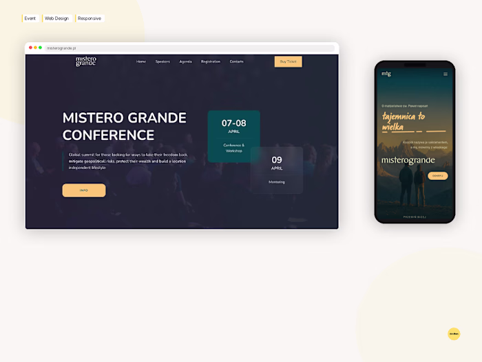 Conference and ministry web presence for Mistero Grande