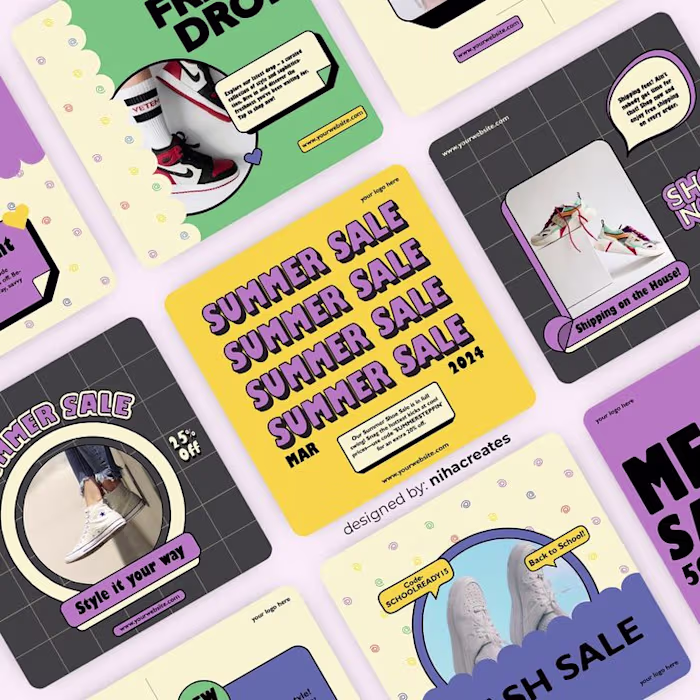 Retro Social Media Post Template