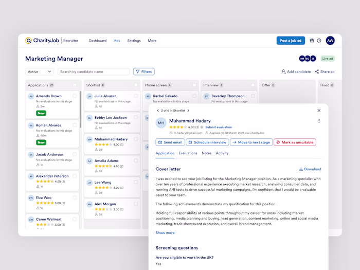 CharityJob — Recruitment Platform for the Charity Sector