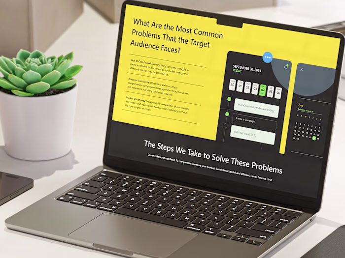 Go-to-Market Strategy for Product Launch landing page