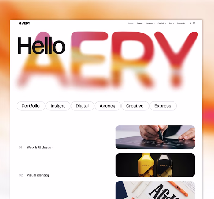 Shaping brands with bold ideas.
AERY
