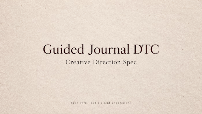 Guided Journal DTC · Creative Direction Spec