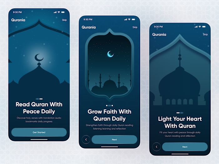Quran App Onboarding UI —
