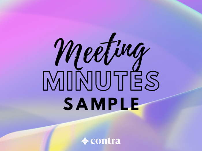 Meeting Minutes Sample 