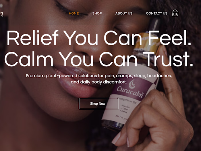 Curacalm is an ecommerce website