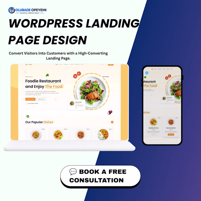 Project Title
WordPress Restaurant Landing Page