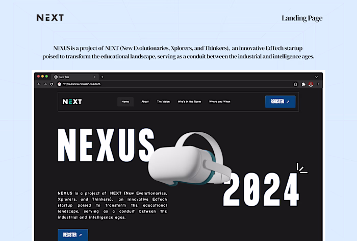 Nexus EdTech Platform Landing Page and Payment Form