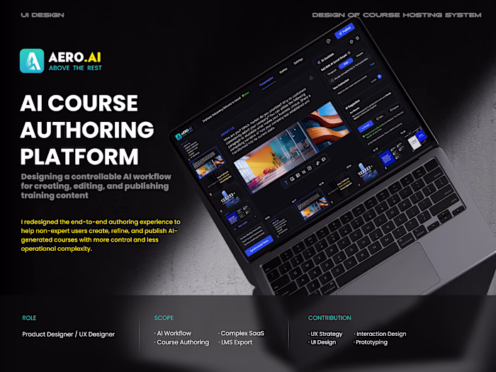 AI SaaS Course Authoring Platform Design