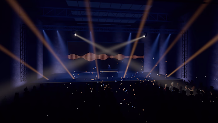 Evento: a 3D event website, from the street to the stage