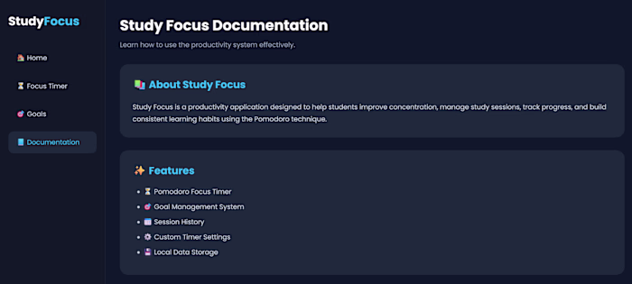 My Project 3 :- StudyFocus