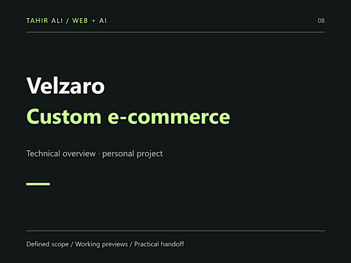 Velzaro — Custom E-commerce & Dynamic Pricing