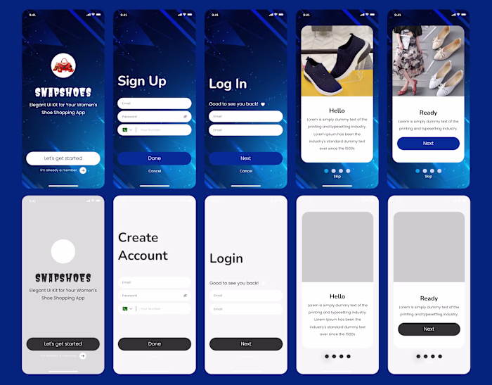 Shopping App — Full Mobile UI Design