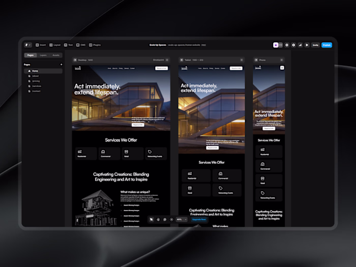 Framer website for Scale Up
