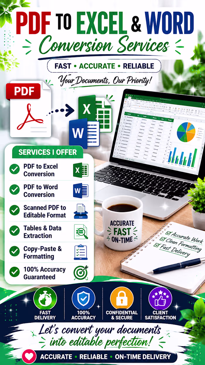Professional PDF to Excel &