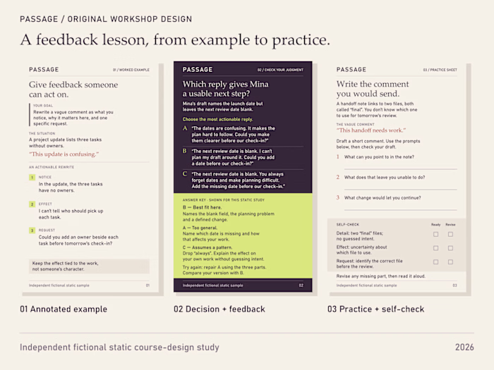 PASSAGE — Course Design & Learning Materials