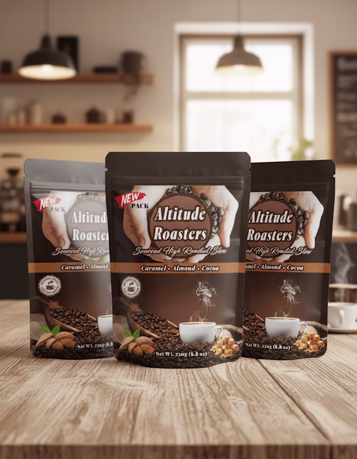 Coffee Packaging Design For Altitude Roasters