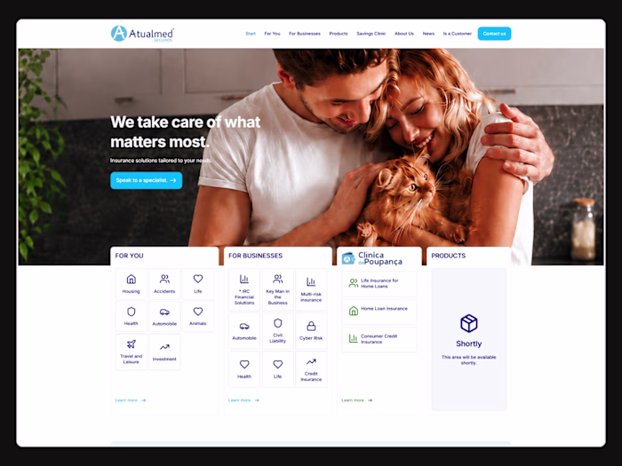 Atualmed - Insurance Brokerage Website Redesign in Webflow
