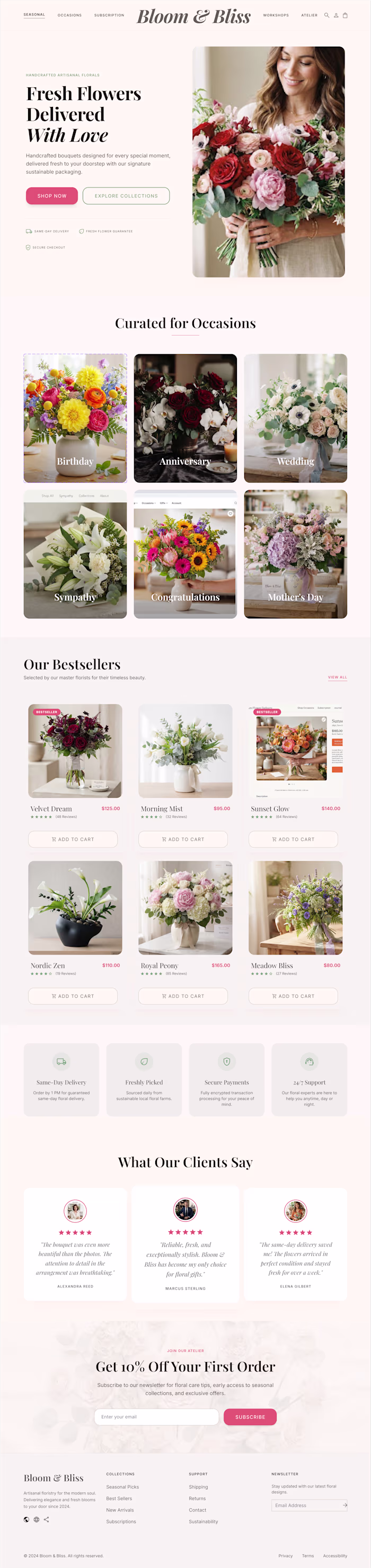 Designed a warm, editorial-inspired e-commerce