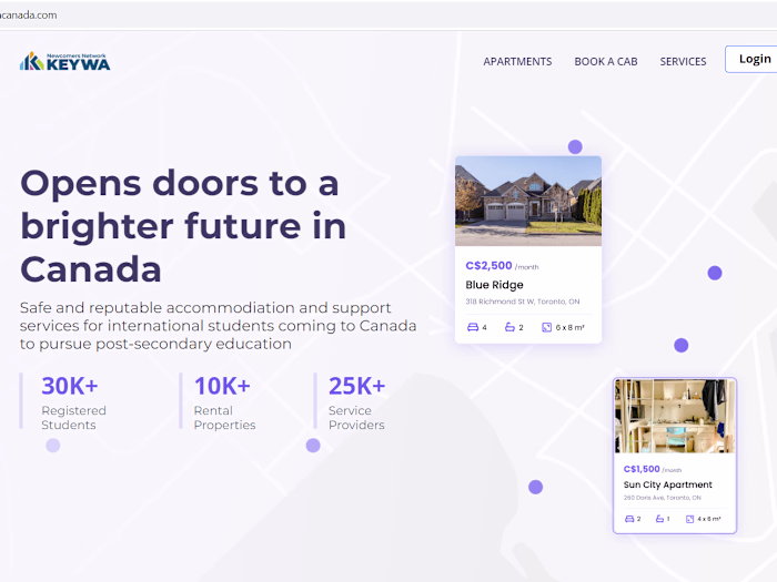 Keywacanada - Cab & Services Booking WebApp
