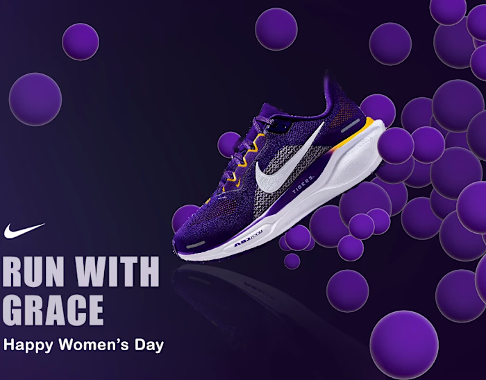 Nike Running Shoes Women's Day Speacial Poster Design