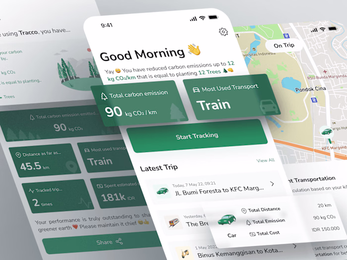 Raise Awareness About Transportation Carbon Emission with Tracco
