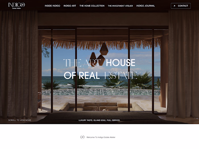 Digital Experience Design for Indigo Estate Atelier