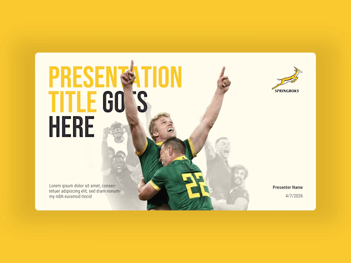 SA Rugby - PowerPoint Template