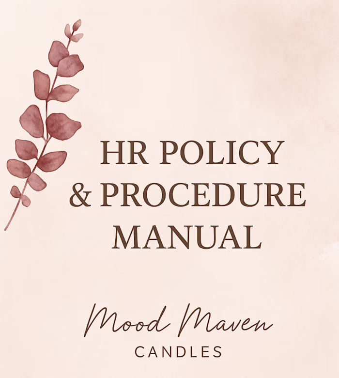 HR Policy & Procedure Manual